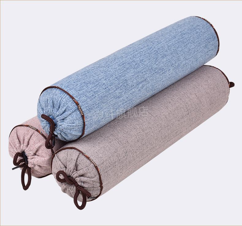 圆柱枕颈椎枕荞麦圆柱护颈椎睡觉组合艾草硬枕头助睡眠单人枕芯竹节麻