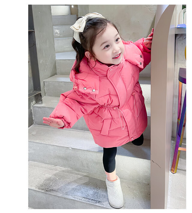 适合1-12岁小孩子小女孩子穿的棉服女童宝宝棉衣中大童棉袄加厚童装