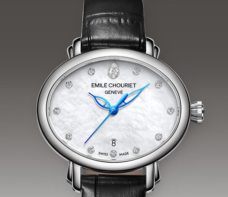 艾米龙emilechouriet瑞士手表新明珠系列贝母钻石机械表女表贝母钻钉