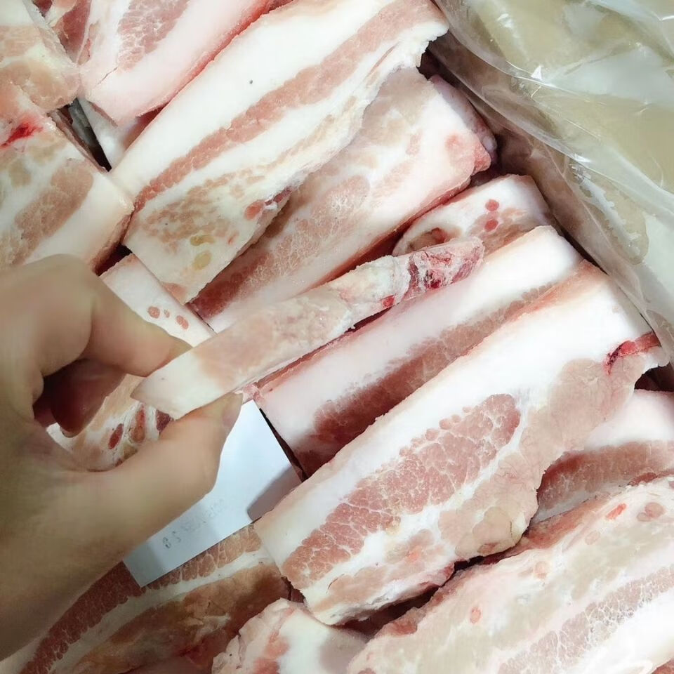 新鲜冷冻五花肉块大肉块20斤大肉面食材槽头肉切片山东江西天津福建