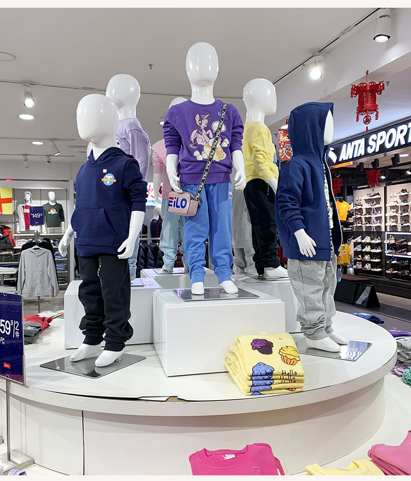 可狄模特道具儿童全身小人台假人模型人偶衣架橱窗童装店衣服展示架子