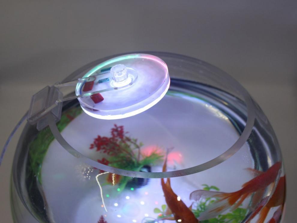 鱼缸水族照明led夹灯圆形缸防水灯光小型节能水草灯圆缸装饰彩灯02