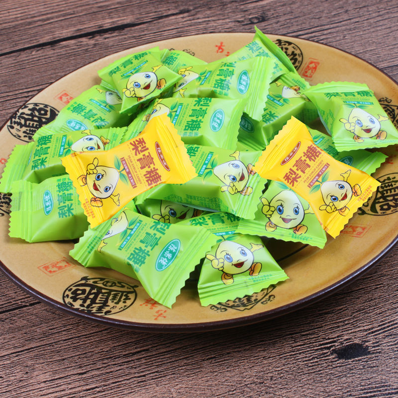 正宗陈果佬梨膏糖250g手工清凉薄荷味老式砂板糖休闲零食批发 【梨膏