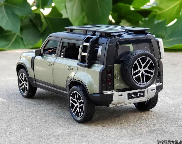 124路虎卫士合金越野车模型摆件仿真金属汽车模型声光回力玩具车124