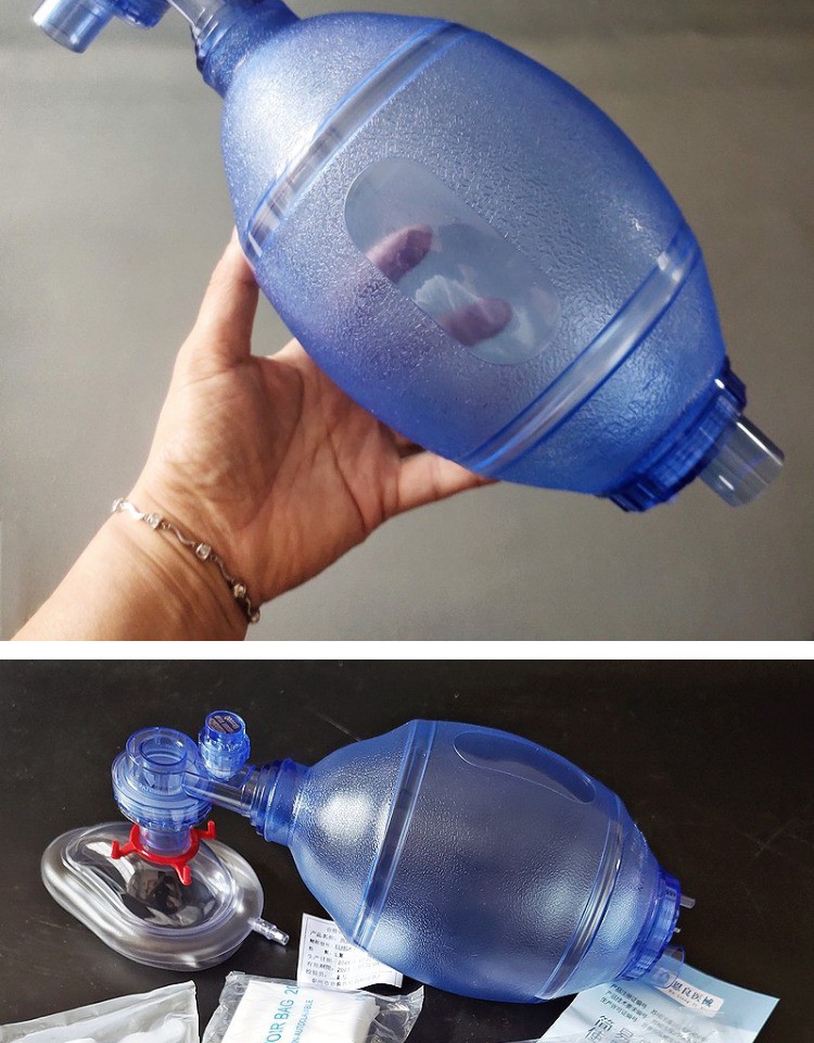 简易呼吸器医用复苏气囊人工呼吸球囊面罩储氧气袋急救门诊五件套