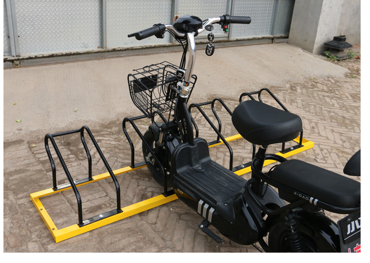 卡位式自行车停车架停放车架 地锁卡位车架 电动车停车架厂 黑色u字架