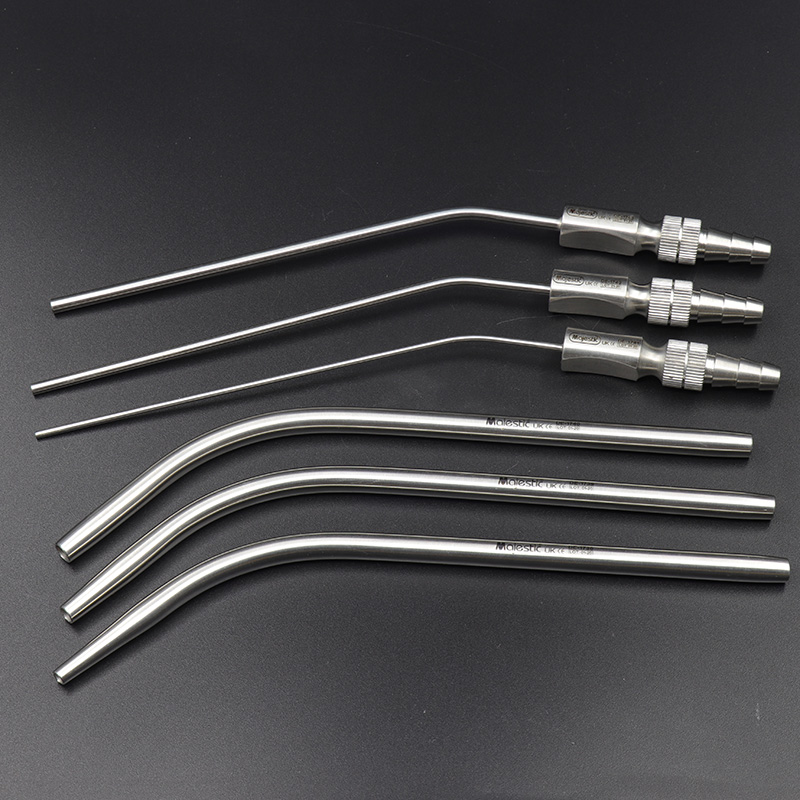 金属强吸唾管口腔器械齿科材料牙科种植可控吸引器头拔牙弱吸工具