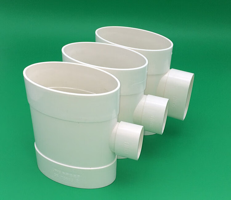 科勒京 pvc扁管配件立扁四通内插110扁立三通伸缩节扁转扁三通扁转圆