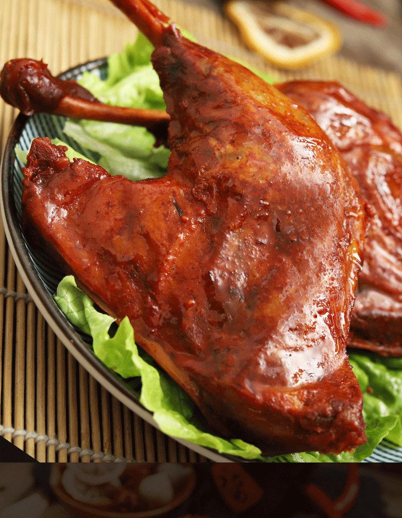 顶郝120g210个报春辉大鸭腿乡巴鸡腿佬麻辣腿卤味零食批发整箱10包