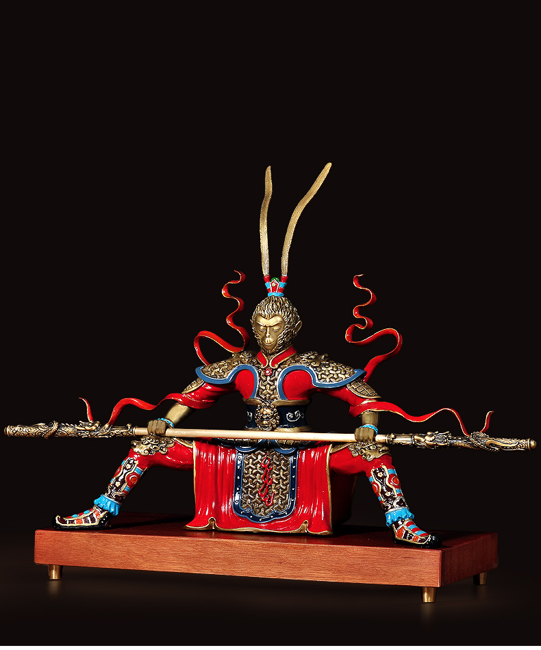 齐天大圣孙悟空摆件全铜斗战胜佛客厅装饰摆设创意大圣归来工艺品 彩