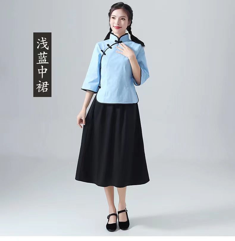 【jnrl】民国学生装大小姐五四运动演出服学生装复古毕业照服装舞台服