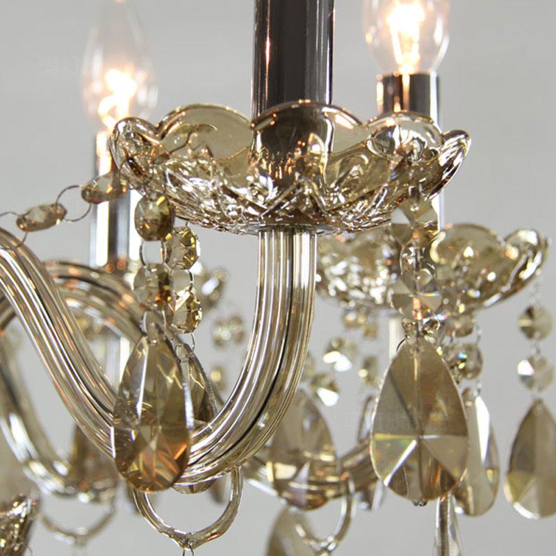 欧式玻璃吊灯干邑色水晶灯具客厅卧室餐厅饭厅灯11818头干邑色