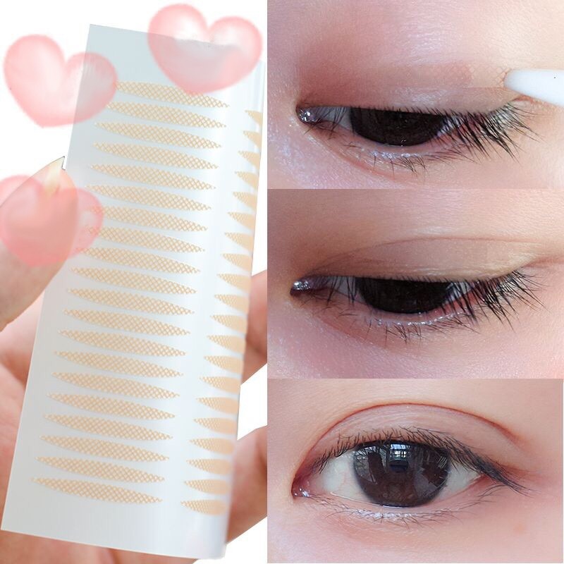 现发600贴超隐形内双眼皮贴美目贴防水卷筒蕾丝网状大眼肉色肤色古莎