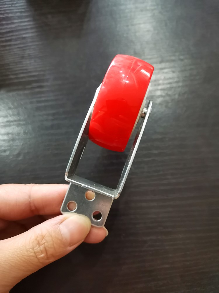 卷帘门导向轮车库门配件消声滑道滑轮轮子通用定位轮槽轮 黑色50对