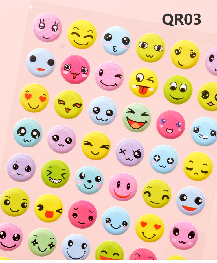 表情包立体3d泡泡贴画宝宝手机小图案装饰粘贴纸笑脸表情泡泡贴qr02