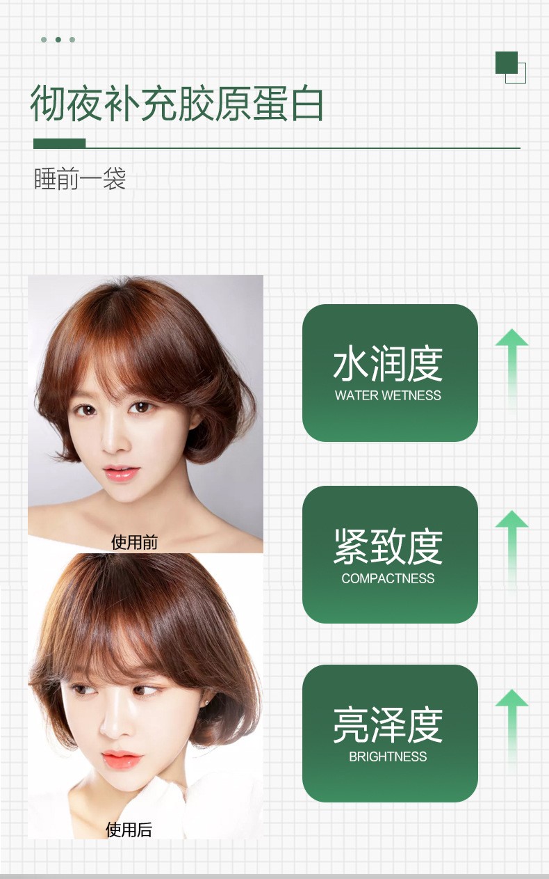 童兮胶原蛋白紧致晚安冻膜补水保湿免洗懒人睡眠面膜男女士护肤提亮