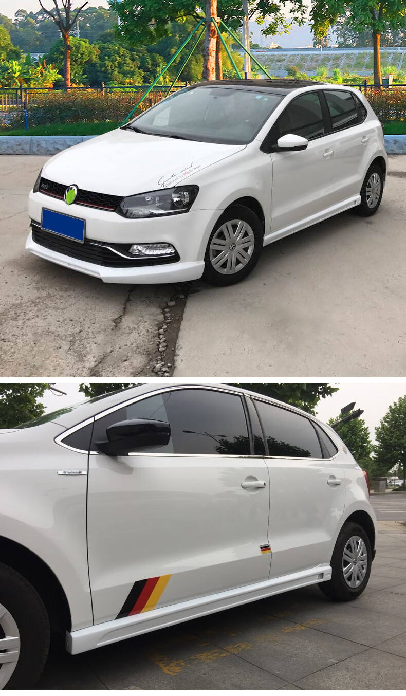 适用于1418款大众新polo改装包围波罗大小包围前后唇侧裙尾翼低调款后
