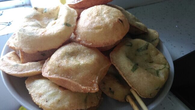 海蛎饼勺子工具蛎饼炸油饼勺子葱油饼勺虾酥黑铁手工锻打11cm五件套长