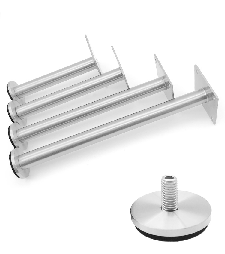 卫浴室柜支脚黑钛电视柜柜脚不锈钢支撑腿梳妆台腿茶几腿可调节脚银色