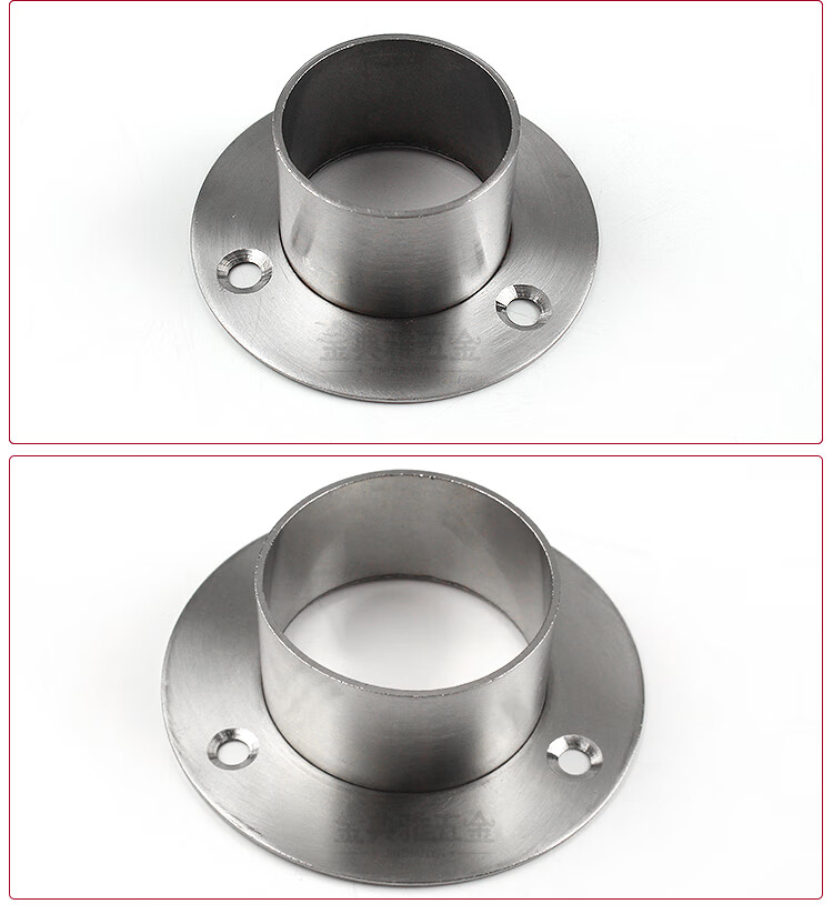 加宽加厚不锈钢法f兰座圆管底座不锈钢管托座扶栏圆管固定座旦榄套