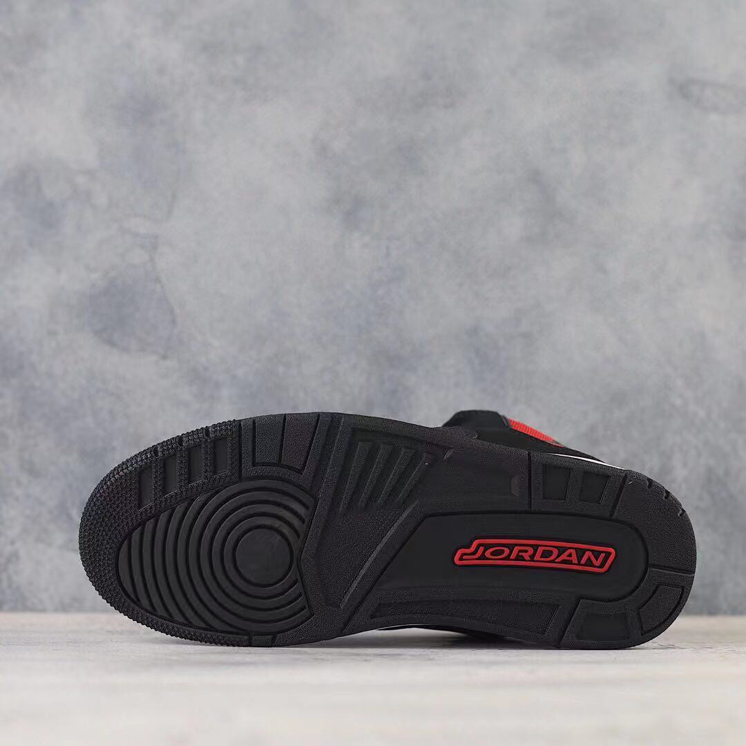 aj23黑红藤原浩篮球鞋aj3头层气垫缓震耐磨男女实战跑步运动鞋aj23