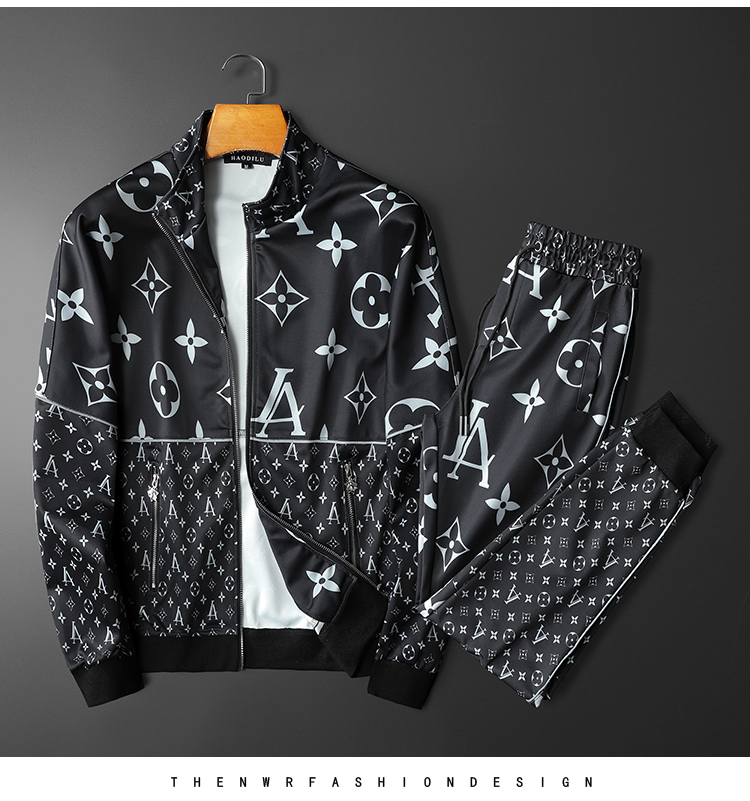 panguyi欧洲站高端轻奢潮牌2021冬季新款男士开衫运动外套休闲夹克