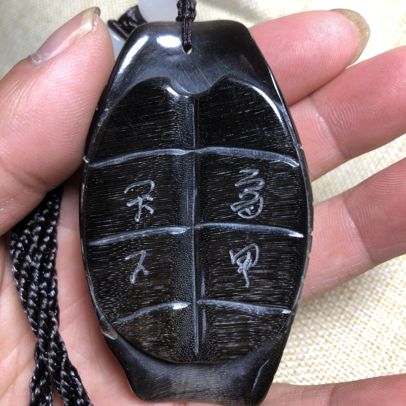 女朋友礼物古玩收藏真品黑驴蹄子手把件吊坠挂件雕刻富甲天下车挂手串