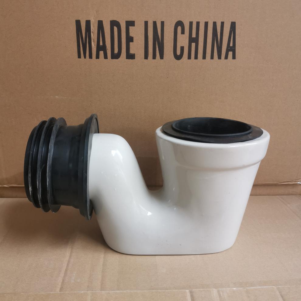 卫浴洁具分体蹲便器大便器蹲坑陶瓷存水弯头防臭弯管便池鹅头 存水弯