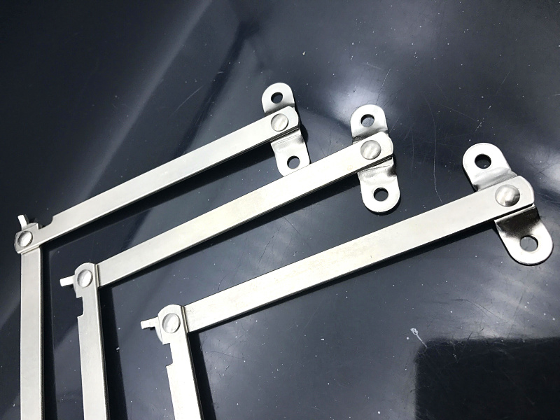 定制适配加厚不锈钢二折拉杆折叠撑杆柜门支撑家具连接件活动下翻支撑