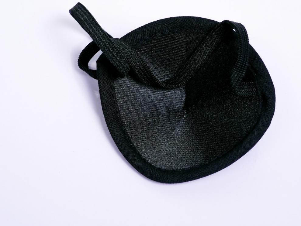 (manshang)单眼眼罩欧洲设计独眼龙3d不压迫遮盖训练弱视海盗罩 黑色1