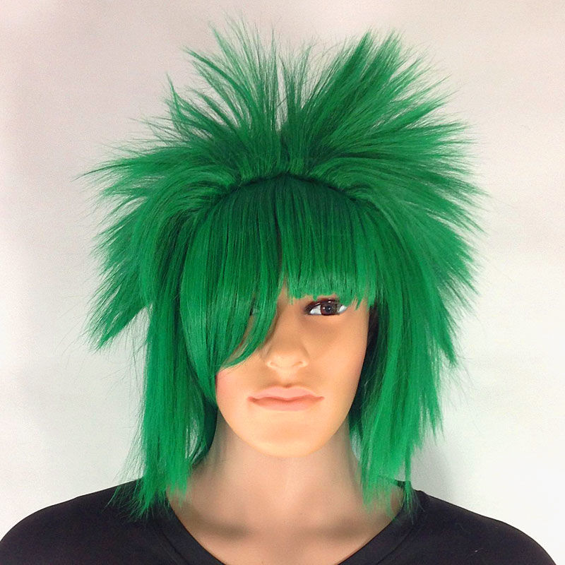 葬爱家族假发非主流杀马特假发男爆炸头女长直发网红表演道具头套绿色