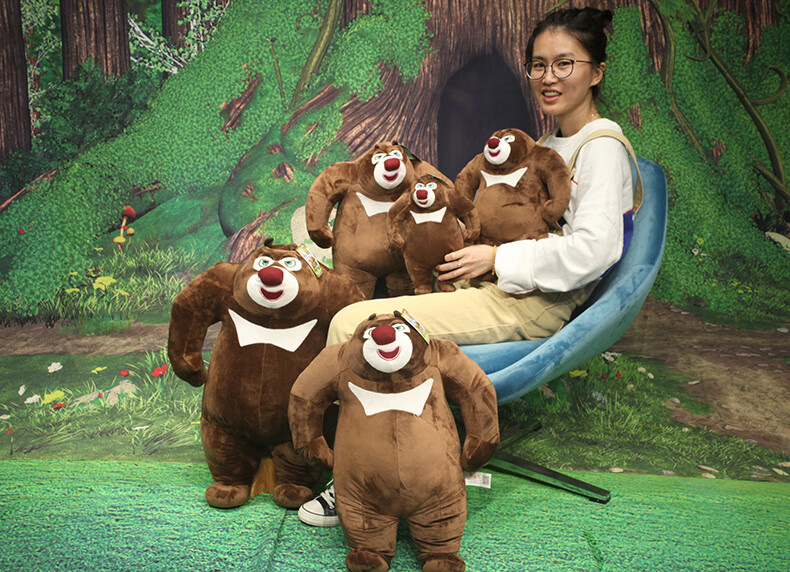 熊出没booniebears毛绒玩具熊大熊二公仔娃娃大号男女孩睡觉抱抱玩偶