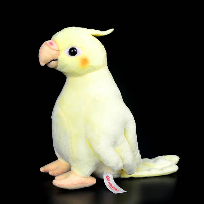 鹦鹉玩偶 玄凤鹦鹉毛绒小鹦鹉仿真动物玩偶女孩礼物礼品 灰色 从头到