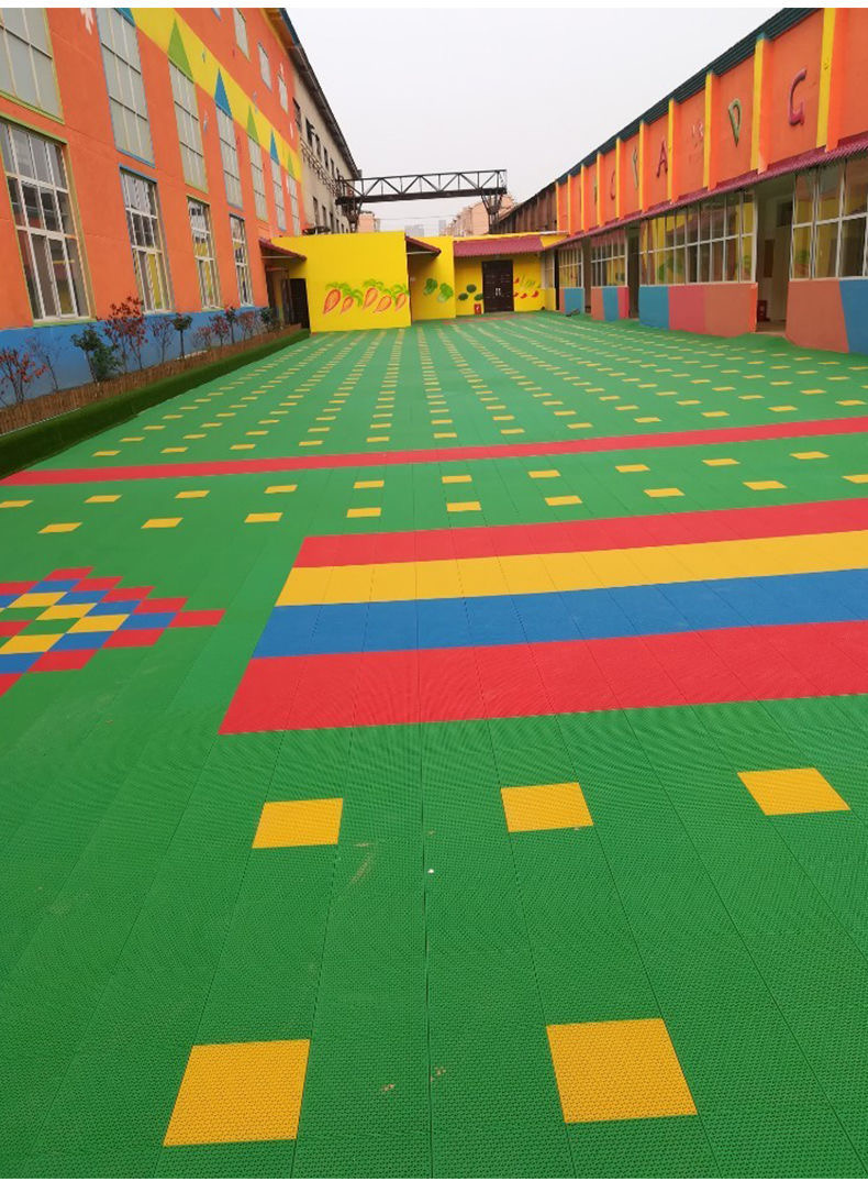 悬浮地垫运动地板幼儿园室外拼装地板篮球场地胶户外操场塑胶跑道