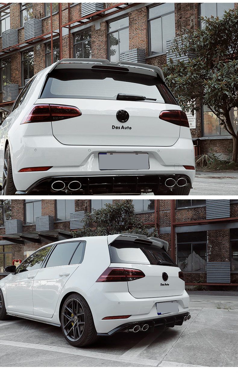 5专用奥丁格尾翼rline/gti改装尾翼装饰免打孔配件 奥丁格一代【亮黑