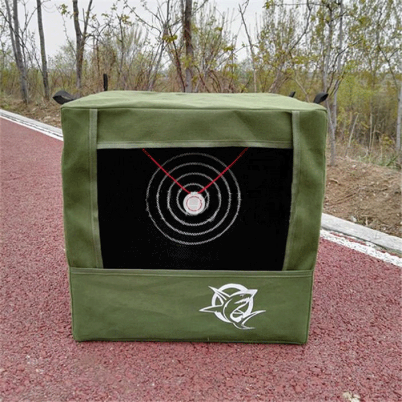 弹弓靶箱折叠靶箱3040cm加厚靶箱耐打消音布不锈钢靶心钢珠回收箱特惠