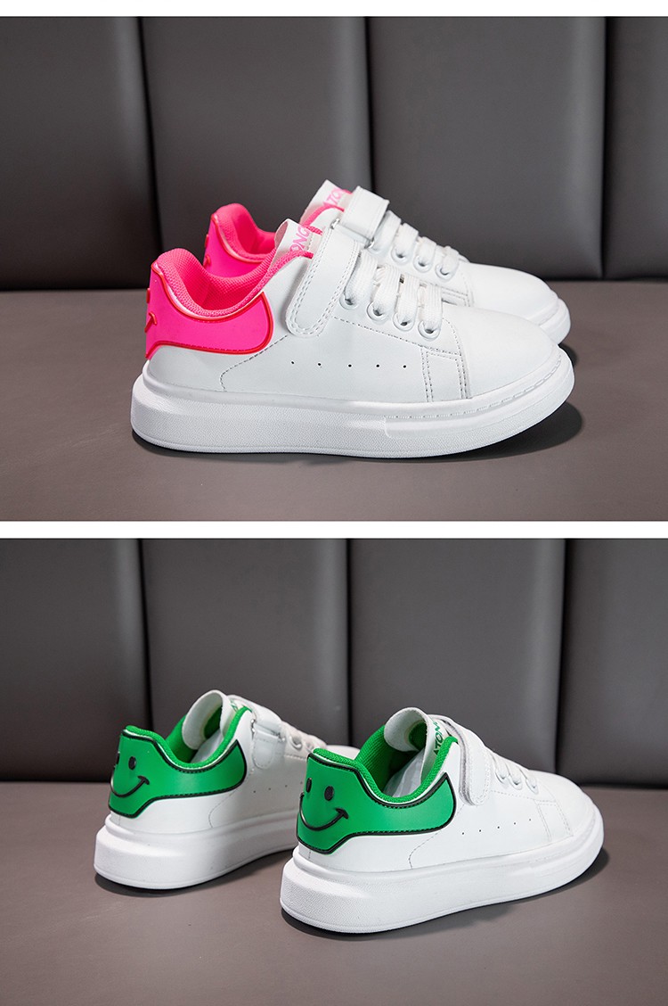 童鞋运动休闲鞋女童皮面韩版范儿男童时尚板鞋中大童