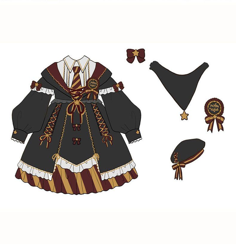 宫九歌 全款 帽子洛丽塔裙子魔法少女lolita小女巫炼金正版op洋装x5