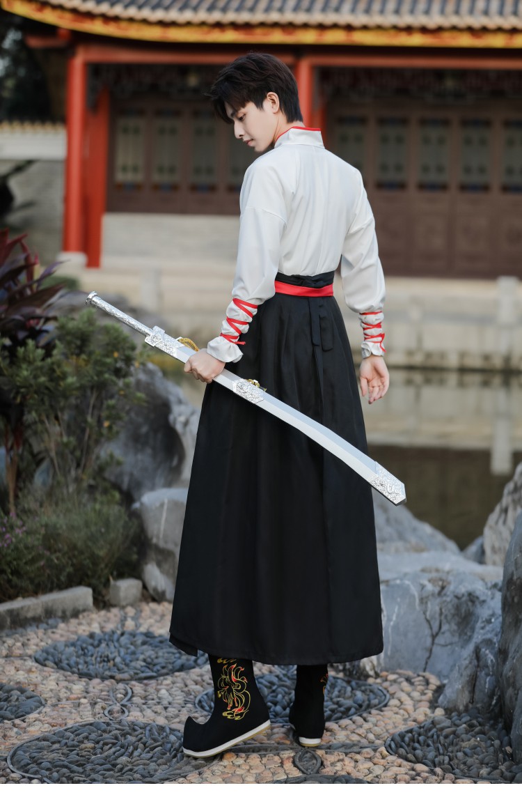 汉服男中国风古风武侠剑客男士古装侠客学生班服夏霸气学生帅气摄影