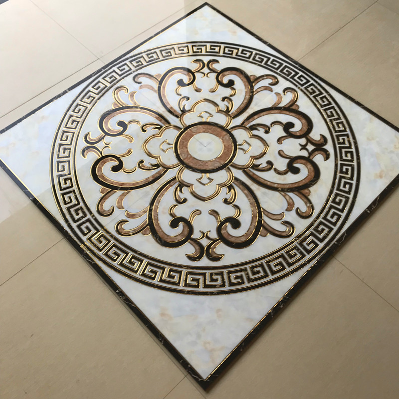 欧式入户玄关地砖拼花瓷砖800x800 客厅餐厅走廊过道抛晶砖地板砖