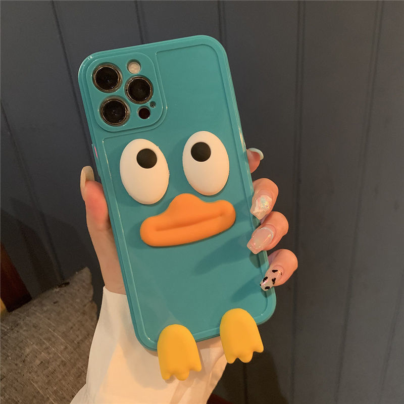 【莫熙儿】大嘴鸭苹果12手机壳xsmax/xr/8plus搞怪可爱iphone11软壳