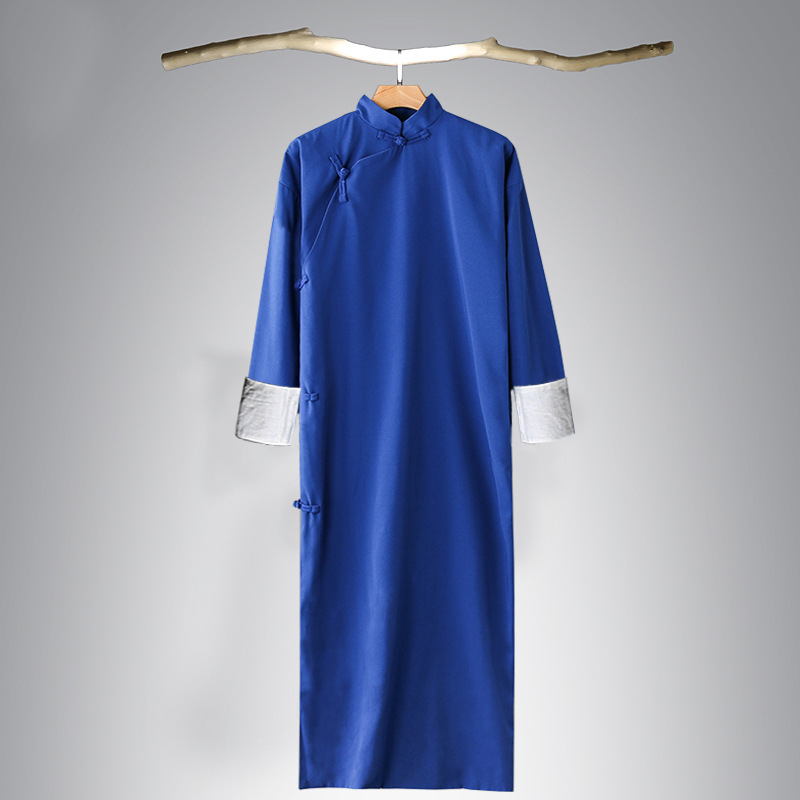 德云社相声大褂民国风中式伴郎服男长袍立领马褂装快板女说相声服装