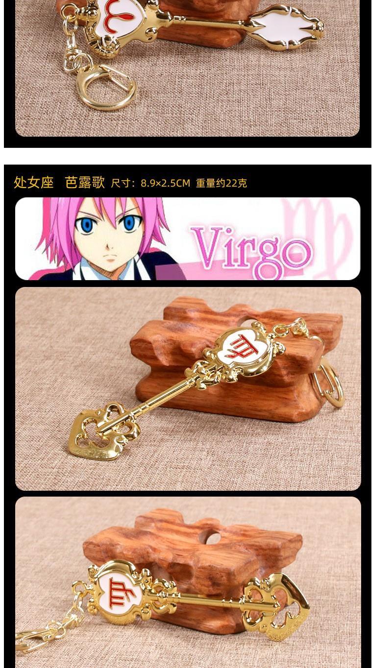 妖精的尾巴周边黄道十二宫钥匙露西星灵钥匙扣动漫二次元配饰狮子水瓶