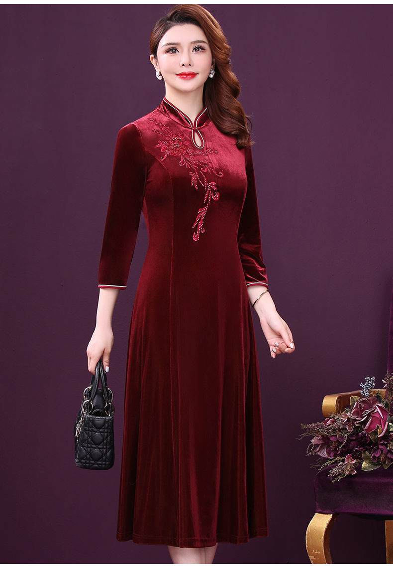 妈妈婚礼服时尚年轻婚礼妈妈装高档礼服婚礼婆婆装高贵喜妈妈婚宴礼服