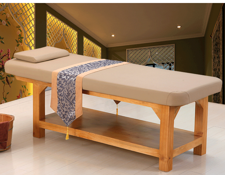 实木美容床美容院专用中医理疗推拿诊疗床按摩床木质加固不晃多用原木