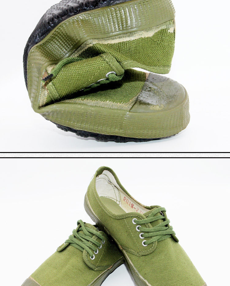 3537绿橡胶大底士三五三七厂家直销3537解放鞋纯棉布料解放鞋34