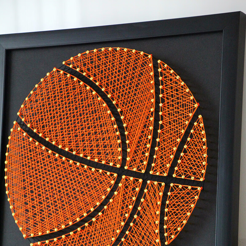 小米(mi)生态米家通用篮球编织画 钉子绕线画 diy材料手工装饰 学生