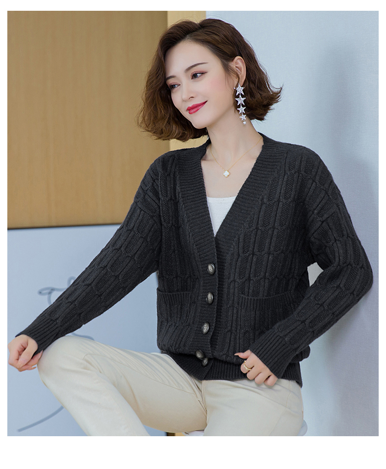 开胸女式羊毛衫毛衣外套春秋装年新款女装早秋季今年流行妈妈上衣针织