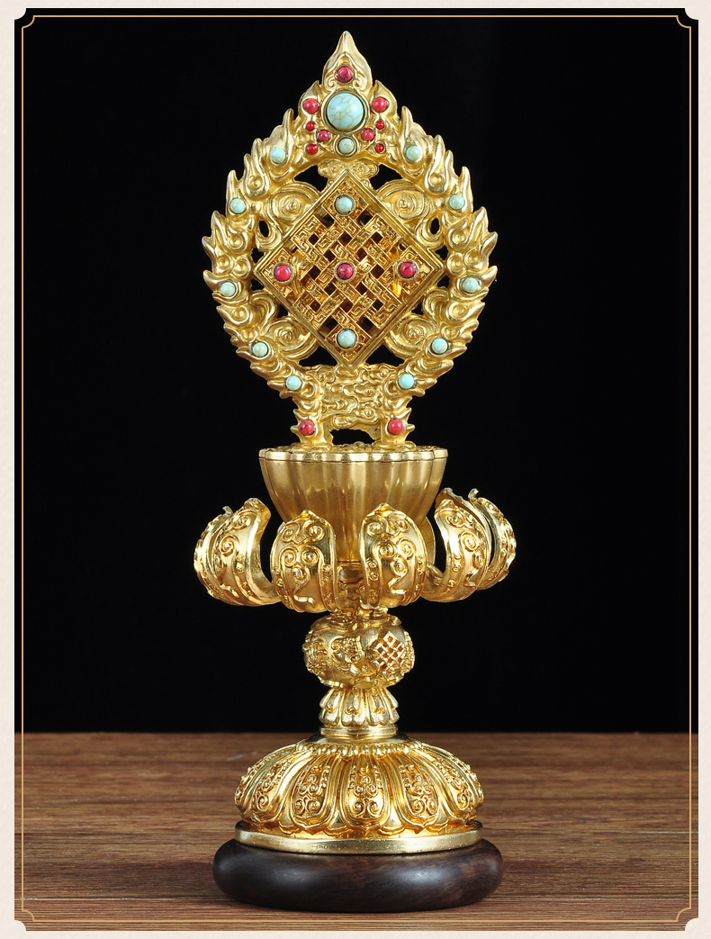 莲善堂纯铜八吉祥摆件八宝八供养全套西藏密宗法器藏传佛像佛堂寺庙