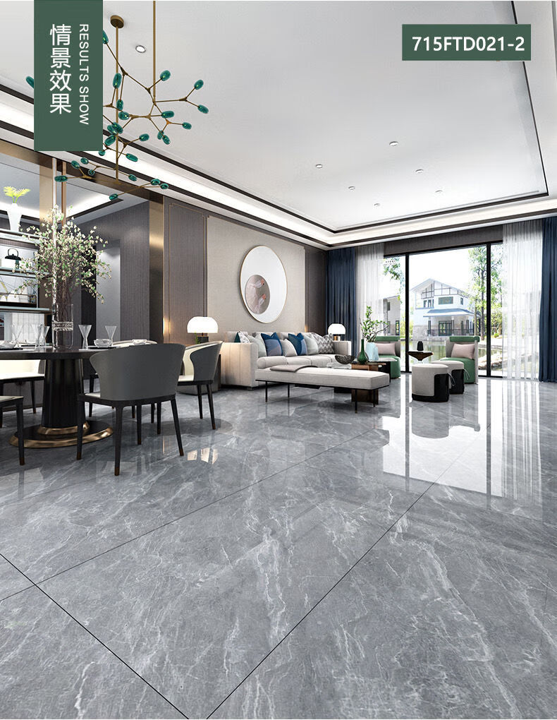 客厅750x1500通体大理石瓷砖大板岩板灰白色瓷砖防滑耐磨地板砖古堡灰